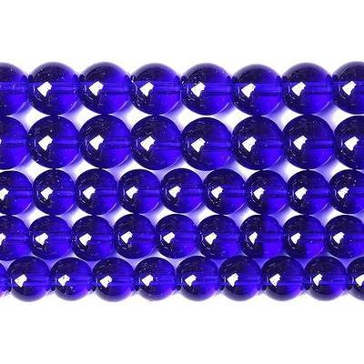 10mm 36pcs Lapis Blue Glass Stone Beads for Jewelry Making Round Loose Spacer Crystal Energy Healing Power Stone Beads DIY Bracelet Necklace Accessories(Lapis Blue Glass, 10mm)