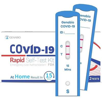 Genabio COVID-19 Antigen Rapid Self-Test Kit, Ages 2+, 2 Tests | Respiratory Test Kit