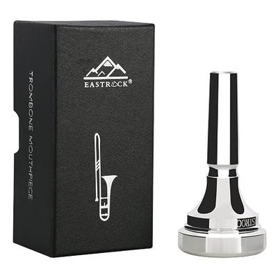 EASTROCK Trombone Mouthpiece,Silver Plated Large Shank 4AL, Vacuum Packed | Silver-Plated Surface, Smooth Rim, Vacuum Packed. Fits Standard Trombone Players for Practice and Performance