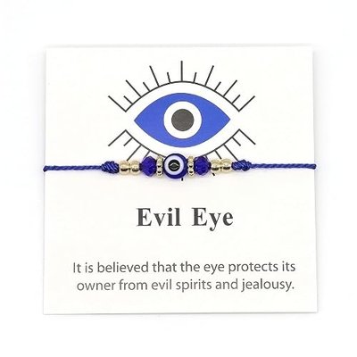 Adjustable String Red Blue Evil Eye Bracelets for Women Men Handmade Charm Lucky Kabbalah Bracelets Gift for Protection Friendship