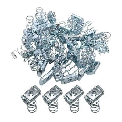(100) Strut Channel Nuts, 3/8-16 Spring Channel Nuts with Zinc Electroplate Finish, Long Spring Nuts Great for Use with Strut Channel (100 Pack)
