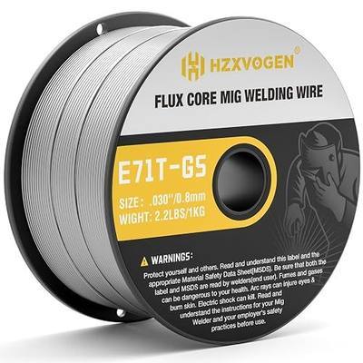 H HZXVOGEN Flux Core Welding Wire .030, E71T-GS Low Splatter 2-Pound Spool Gasless Mild Carbon Steel MIG Welding Wire(1 Pack) | E71T-GS Flux Core Welding Wire .030, Low Splatter
