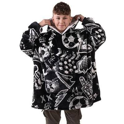 The Big Softy Sports Blanket Hoodie Kids & Men — Oversized Wearable Blanket Kids, Teens, Soccer & Basketball Hoodie for Boys