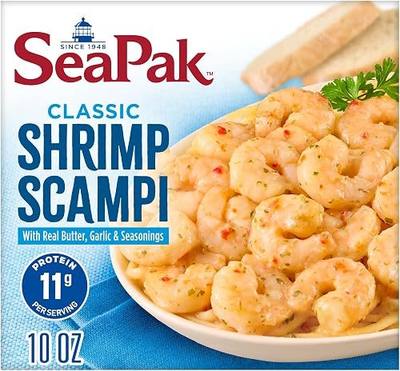 SeaPak Shrimp Scampi in a Blend of Real Butter, Garlic and Seasonings, Frozen, 10 oz