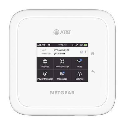 NETGEAR Nighthawk M6 5G WiFi 6 Mobile Hotspot Router (MR6110) – Blazing Fast Wireless Hotspot Router, Unlocked, Certified with AT&T - White (Renewed)