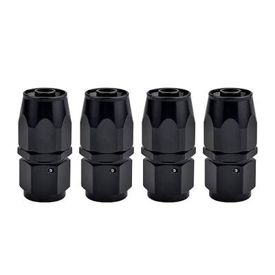 EVIL ENERGY 6AN Hose End Fitting Straight Swivel for CPE Braided Hose Black 4PCS