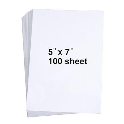 100 Pieces 5" x 7" White Cardstock, Heavyweight Cardstock Sheets Blank Invitation Paper Greeting Cards Printable, 74lb Cover 200 GSM/White