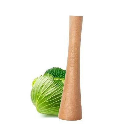 12" Sauerkraut Pounder Natural Beech Wood smasher for Fermentation Crocks and Mason Jars - Cabbage Tamper Fermenting Food Tool