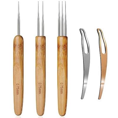 KACOLA Dreadlock Crochet Hook for Hair, Loc Needle for Dreads, Dreadlocks Crochet Needle, Interlocking Tool for locs, Braid Craft(0.75mm)