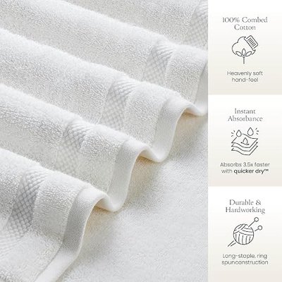 BELADOR Wash Cloths 24-Pack - 13"x13" Washcloths 100% Cotton Washcloths For Showering, Wash Cloths For Your Face And Body, Ultra Absorbant Wash Clothes