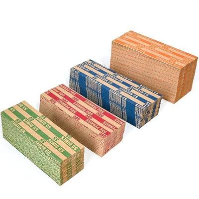 DGBDPACK 500 Assorted Flat Coin Wrappers, 100 Dimes, 100 Nickels, 100 Pennies, 200 Quarters Convenient Pack
