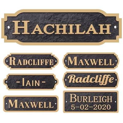 Horse Stall Name Plate, 2.4 x 8 in Acrylic Sign, Style 2 | Custom acrylic sign for barns, stables, kennels, or pet houses; up to 10 characters; adhesive or drilled-hole mount.
