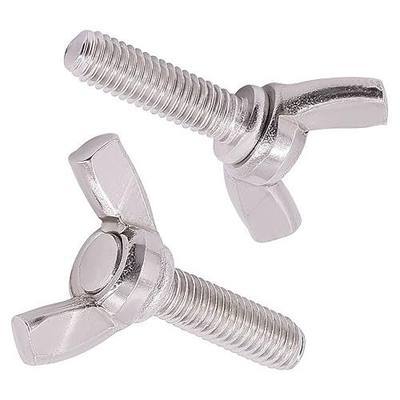 M6-1.0 x 20mm (15 pcs) Stainless Steel Wing Bolts Screws, 304 Stainless Steel 18/8, Thumb Bolts Screws, Butterfly Nuts, DIN316