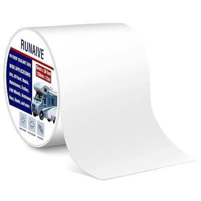 RV Roof Tape White, 6 Inch X 50 Feet RV Tape, RV Sealant Tape for Camper Roof Repair, Trailer Roof Sealant, Stop Camper Roof Leaks, UV-Resistant, Weatherproof and Durable
