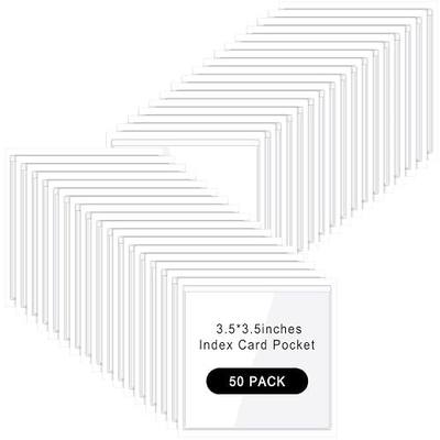 Glenmal 50 Pcs Self Adhesive Index Card Pockets,50 Pcs