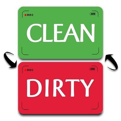Clean Dirty Magnet for Dishwasher Red and Green Easy to Flip Indicator | Strong Magnet,Dishwasher Magnet Clean Dirty Sign,Reversible, Kitchen Tool,Flip Indicator, Bonus Universal Magnetic Plate