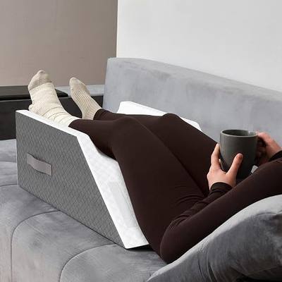 Kolbs Double Leg Elevation Pillow | Post Surgery Leg Pillow | Stylish Chic Jacquard Cover