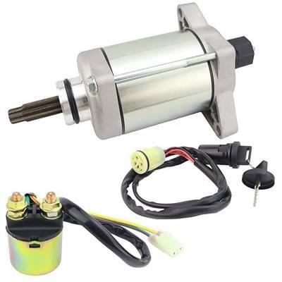 Starter Motor & Solenoid Relay & Ignition Switch for Honda Rancher 420 TRX420 2007-2019 / Foreman 500 TRX500 2012-2019 Replace 31200-HP5-601 31200-HR0-F01