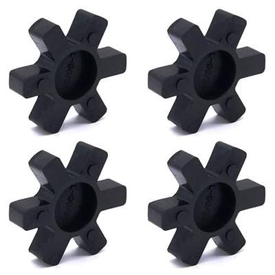 Flexible L095 NBR Rubber Spider Insert Solid Spider Center Inserts Fits for Lovejoy Martin L-Jaw Coupling (4 Pack)