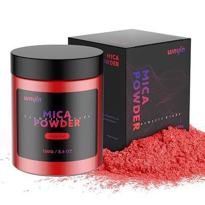 Deep Red Mica Powder for Epoxy Resin - π.π π¨π³ (ππππ ) Jar Cosmetic Grade Pearlescent Pigment Powder Natural Shimmer Resin Color Dye Great for Bath Bomb Soap Eyeshadow Nail Polish Candle