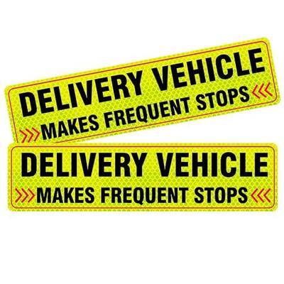 2Pack Delivery Vehicle Car Magnet,Delivery Vehicle Signs for Car,Reflective Delivery Vehicle Magnet for Car,Flex Driver Car Signs