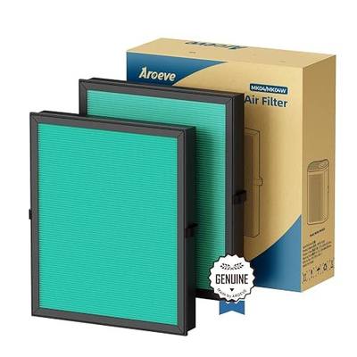 AROEVE MK04 & AP04 Air Filter Replacement-Pet Dander Version(2 Pack) | For Pet Dander Pet Smell Fur Pollen, 4 Layers of Defense, Official Filter, 3-6 Months Filter Lifespan, Easy to Install