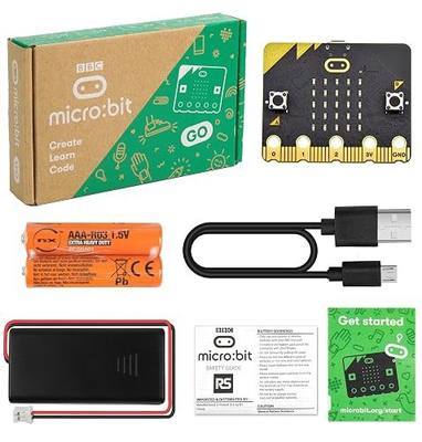 KEYESTUDIO Micro:bit V2 Go Kit Original Microbit V2 Starter Kit, with Micro:bit V2, Battery Holder, Micro USB Cable