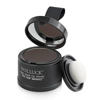 Root Touch up Powder, Instant Hairline Powder for Thinning Areas and Gray Hair Coverage, Natural and Non-greasy Root Cover up for Women and Men (Dark Brown, 0.14 Ounce)