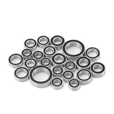 INJORA 22PCS Steel Sealed Bearing Kit for TRX4M Upgrade, Black