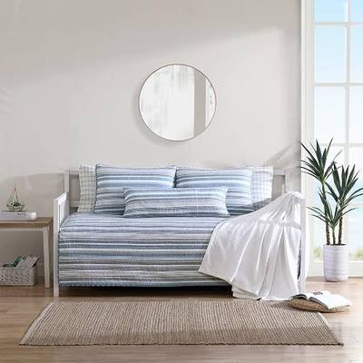 Nautica - Daybed Cover Set, Cotton Reversible Bedding Set with Matching Shams & Pillow Cover, Home Decor for All Seasons (Jettison Grey, Daybed)