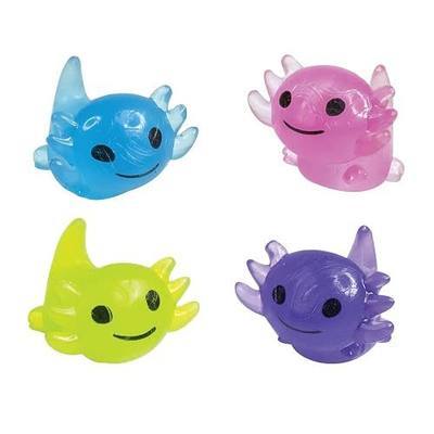 Raymond Geddes Axolotl Pencil Top Erasers (Pack of 24), Green, Pink, Blue, Purple
