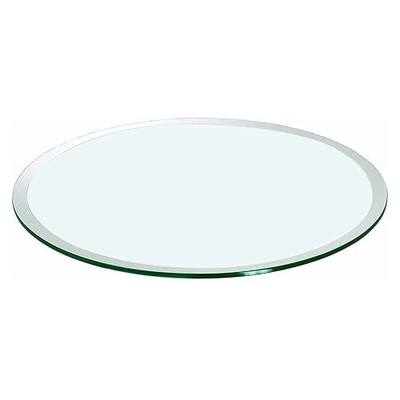 Meihua Glass Table Top, 28 Inch Round 3/8" Thick Beveled Polished Edge, Clear Tempered Glass Surface Protector for Dining, Patio, Coffee, End Table, DIY Replacement Table Top