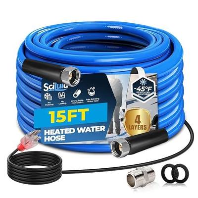 15FT Heated Water Hose for RV, Freeze Protection to -45°F, Lead-Free & BPA-Free, Safe Hose for Campers, Gardening, Livestock, Home Use,Great Rv Accessories