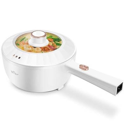 Bear Hot Pot Electric, 2L Multifunctional Portable Cooking Pot, 1000W Rapid Noodles Electric, Non-Stick Frying Pans for Steak, Egg, Ramen, Oatmeal With Dual Power Adjustment | 2L Multifunctional Portable Cooking Pot, 1000W Rapid Noodles Electric, Non-Stick Frying Pans for Steak, Egg, Ramen, Oatmeal