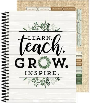 Carson Dellosa Farmhouse Teacher Planner 2026-2027, Undated 8" x 11" | Spiral Bound Lesson Plan Book with Stickers, Class Schedule, Weekly Calendar, Classroom Must Haves, Homeschool Essentials