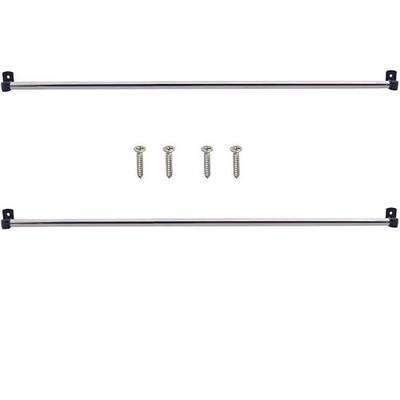 YYST Type A 16" to 39.5" Swivel End Window Curtain Sash Rod for Top & Bottom Doors & Sidelights Petite Café Sidelight Rods W Screws (Black-2)