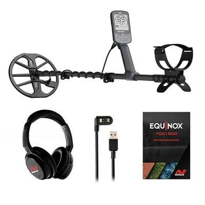 MINELAB Equinox 900 Multi-Frequency Collapsible Metal Detector for Adults with EQX 11" & 6” Waterproof Double-D Coils (Option for 6 Single Frequencies, 4 Detect Modes, Wireless Headphones Included)