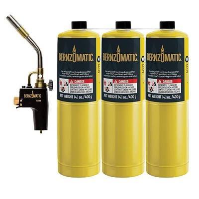 Bernzomatic Trigger Start Torch (TS 8000 Torch + 3 Propane Gas Cylinders) (3 Map Pro + 1 TS 8000)