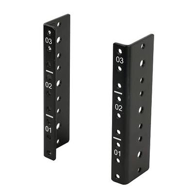 Tecmojo 3U Vertical Rack Rail Pair Kit DIY Rack Rails Kit, 12-24 Screws Included to Mount Equipment 2U-20U