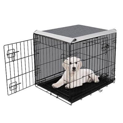 Pet Prime Dog Crate Cover for Wire Cages 24 Inch Indoor Breathable Polyester Pet Kennel Cover Machine Wash & Dry Double Door Small (Cover Only)