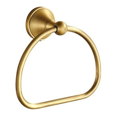 WOLIBEER Brass Towel Ring,Antique Hand Towel Holder Hanger,Round Towel Holder for Bathroom Wall Mounted Retro Kitchen Accessories