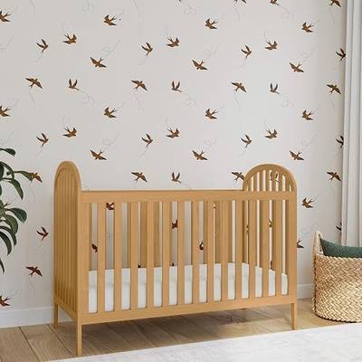 Davinci Beau 3-in-1 Convertible Baby Crib, Honey | GREENGUARD Certified, Converts to Toddler Bed & Daybed, 4 Adjustable Mattress Heights, Toddler Conversion Kit Sold Separately
