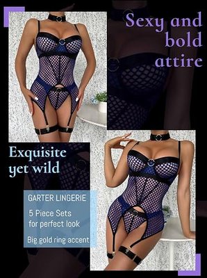 Valentines Day Naughty Garter Lingerie Sets for Women