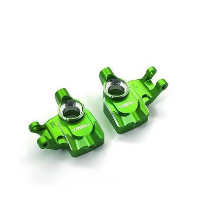 TREAL UTB18 Capra Aluminum 7075 Front Steering Knuckles Inner Portal Covers Set (2P) Upgrades (Green)