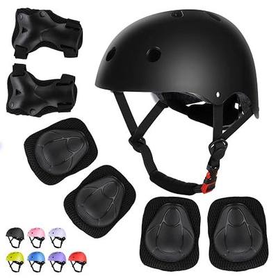 WayEee Kids Bike Helmet Set Knee Pads Adjustable Protective Gear, 3-14 Age | 7pcs skateboard set with knee pads elbow pads wrist guards double size sport cycling bike roller skating scooter boys girls
