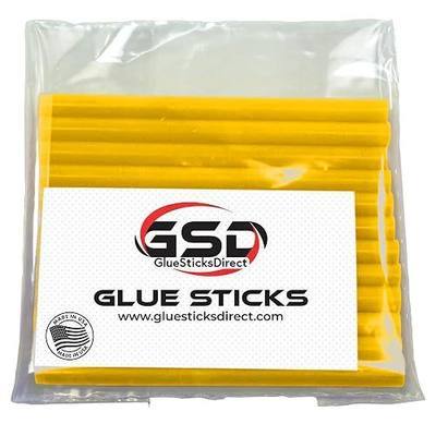 GlueSticksDirect Banana Yellow Colored Mini Glue Sticks for Hot, Cool and Dual Temp Glue Guns, 24 Sticks - 5/16" x 4"