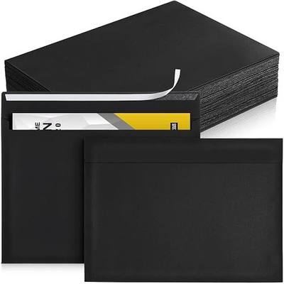 Crtiin 100 Pcs 9 x 12 Open End Booklet Black Envelopes 80 lb 120gsm Catalog Envelopes with Closure for Mailing Catalog Financial Document Magazine Pamphlet Business