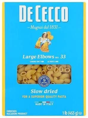 De Cecco Pasta Large Elbow Pasta, 16 OZ