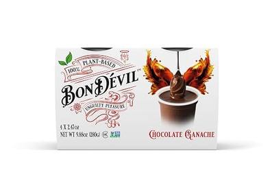 Bon Dévil Chocolate Ganache Dessert, Dairy-Free, Vegan, Gluten Free, 4 Pack, 9.88 oz