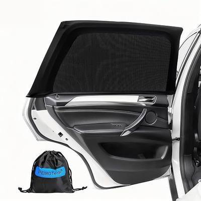 Car Window Shades(2 Pack)-Side Window Sun Shades, UV Protection Breathable Spandex Baby Window Covers, Universal Fit Most of Cars, Protect Privacy for Family-(27.2"x39.8"), Black